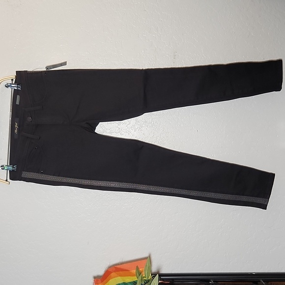 MAVI Adriana Ankle Mid Rise Super Skinny Tuxedo Black Jeans Sample 27 - Picture 1 of 13